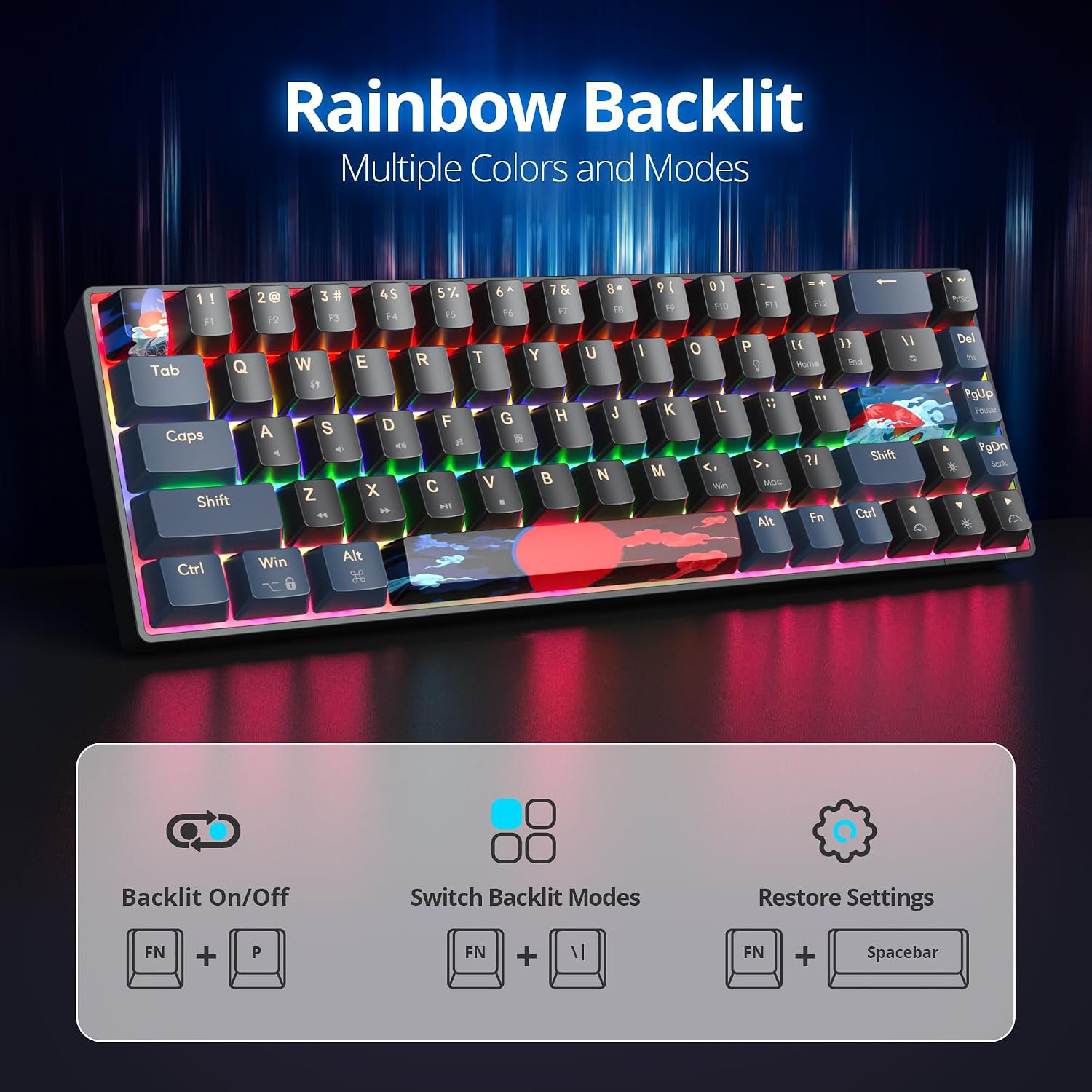 TECLADO MECÁNICO OWPKEENTHY 60% CON CABLE - 3