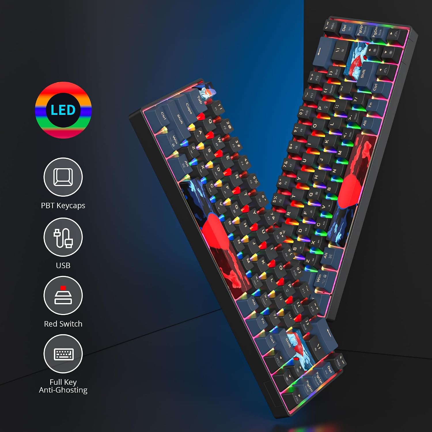 TECLADO MECÁNICO OWPKEENTHY 60% CON CABLE - 5