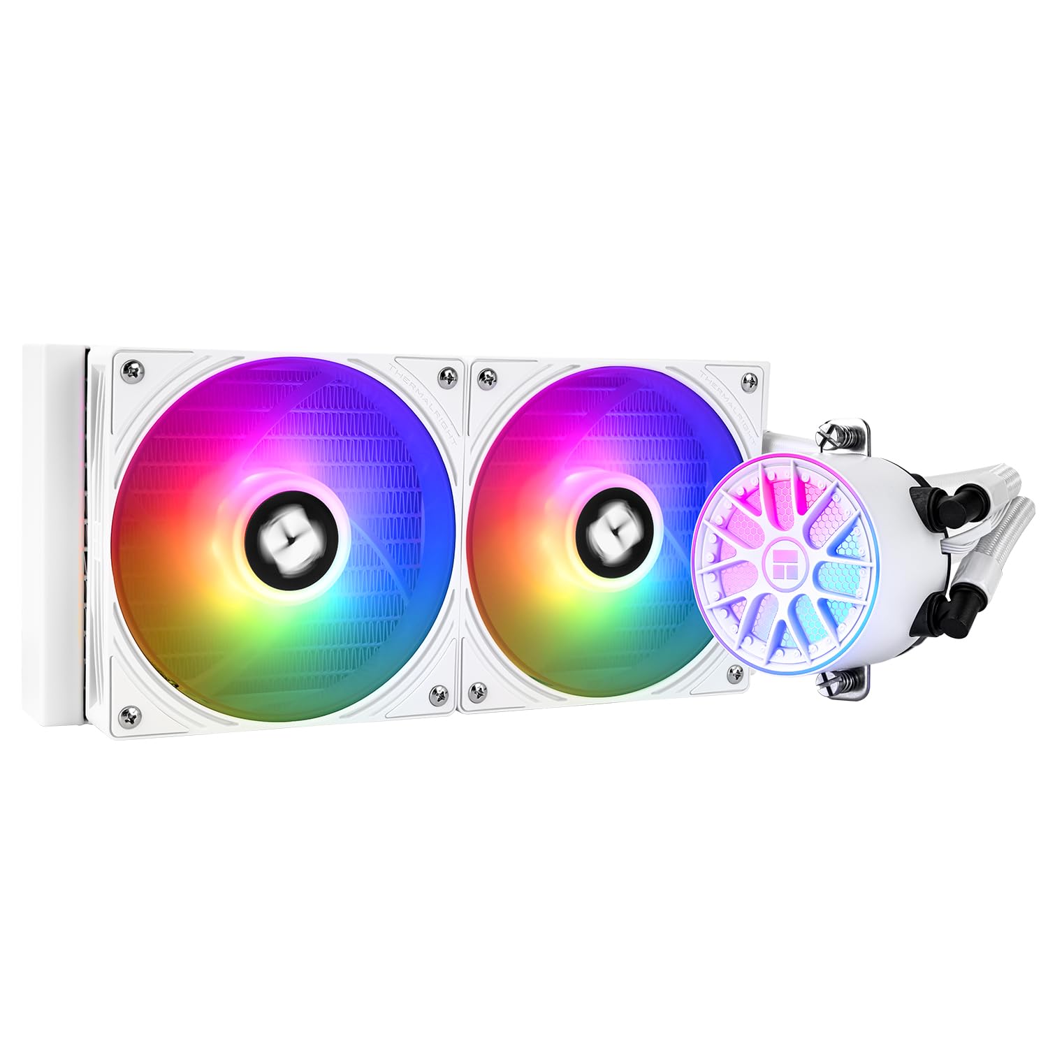 ENFRIADOR LÍQUIDO PARA CPU THERMALRIGHT AQUA ELITE 240 V6 ARGB BLANCO 240MM - 1