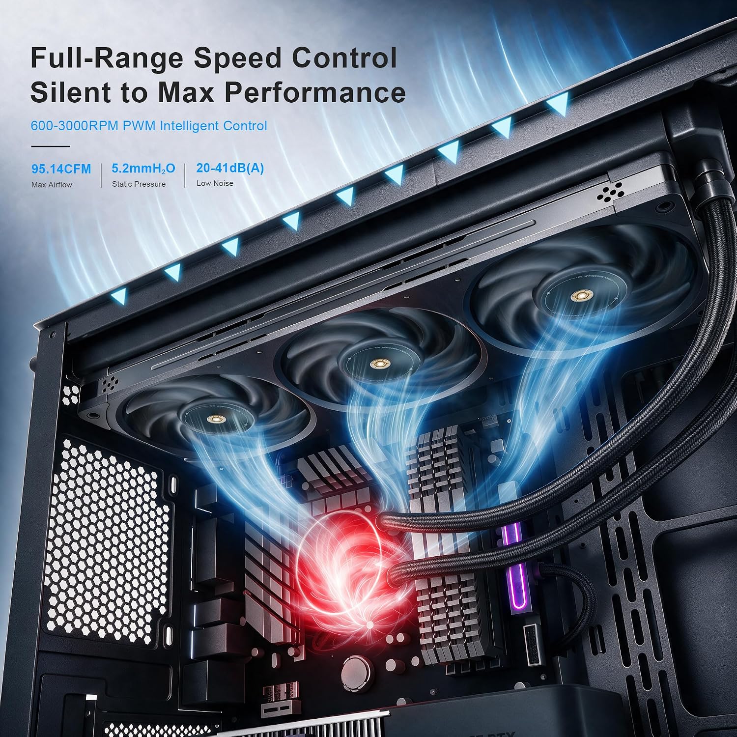 COOLER INTERNO ASIAHORSE XCALIBUR 360MM 3000RPM PWM - 4