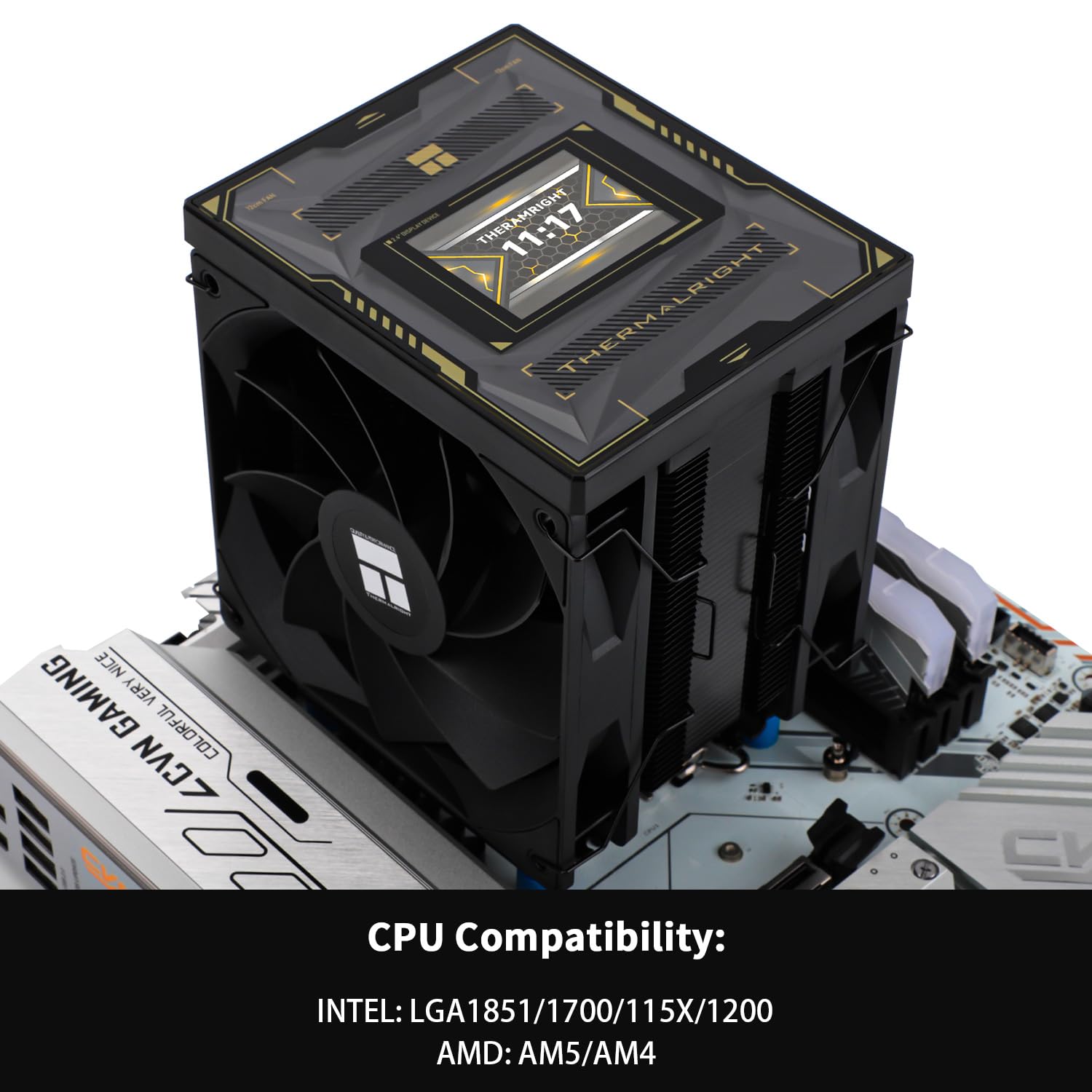 ENFRIADOR DE CPU THERMALRIGHT BURST ASSASSIN 120 VISION BLACK CON PANTALLA LCD 2.4 PULGADAS - 5