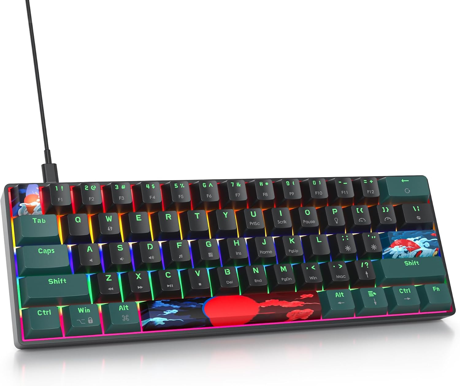 TECLADO MECÁNICO OWPKEENTHY 60% CON CABLE - 1