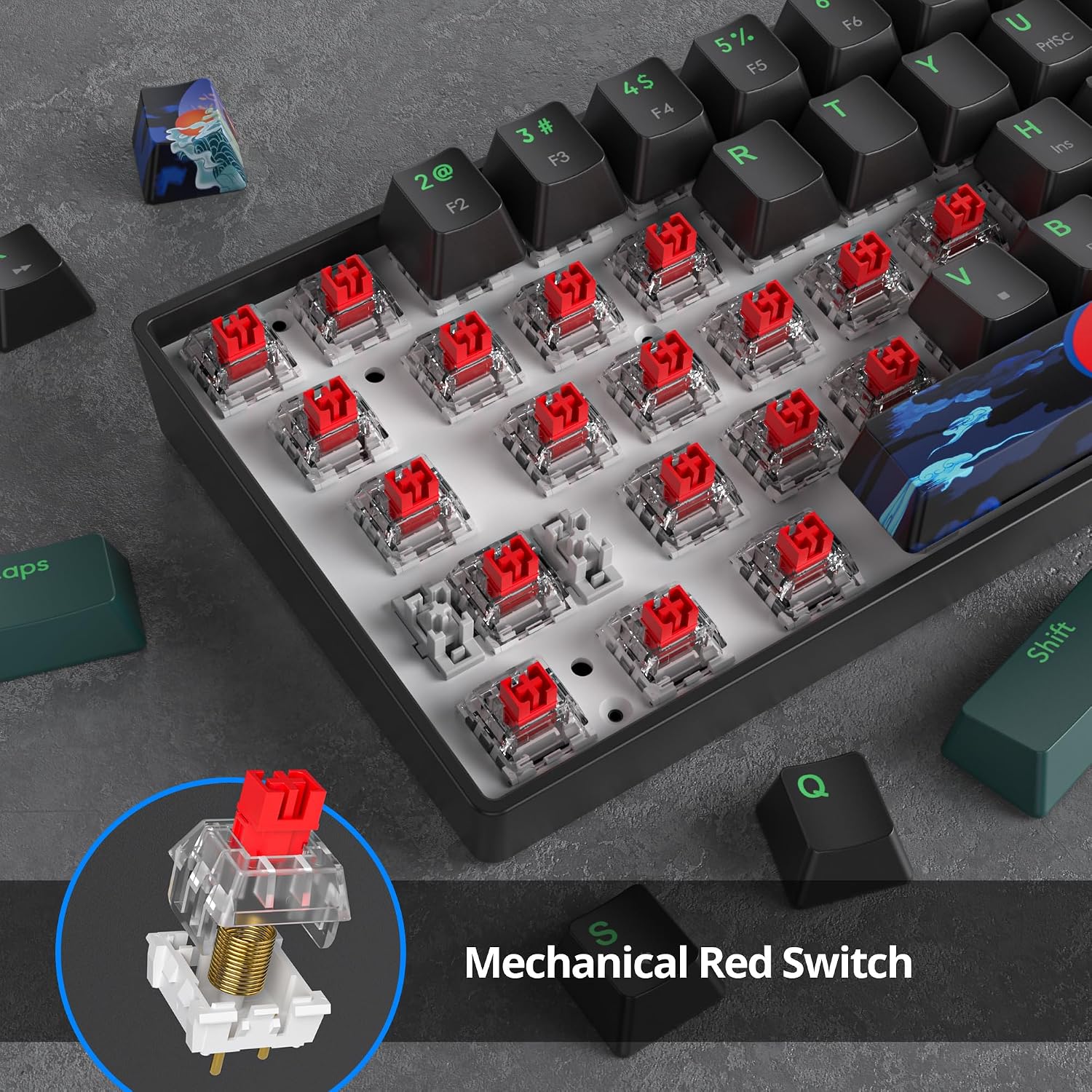 TECLADO MECÁNICO OWPKEENTHY 60% CON CABLE - 2
