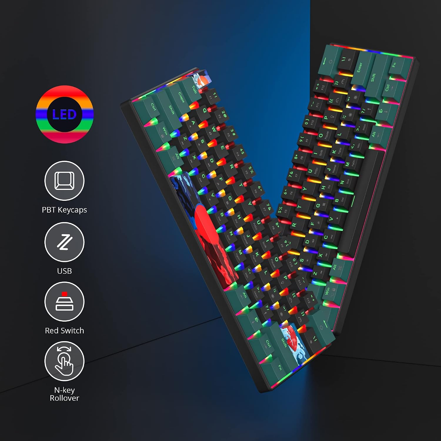 TECLADO MECÁNICO OWPKEENTHY 60% CON CABLE - 5