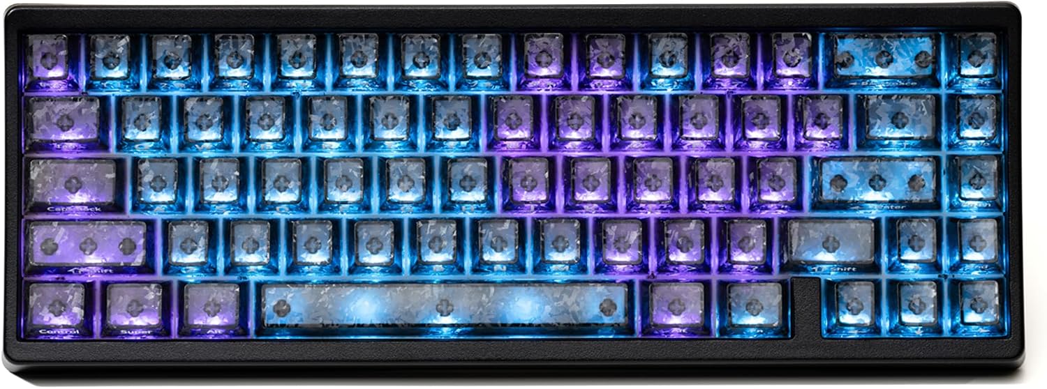 TECLADO MECÁNICO INALÁMBRICO HITIME XVX M67 60% NEGRO CARBONO FORJADO - 1