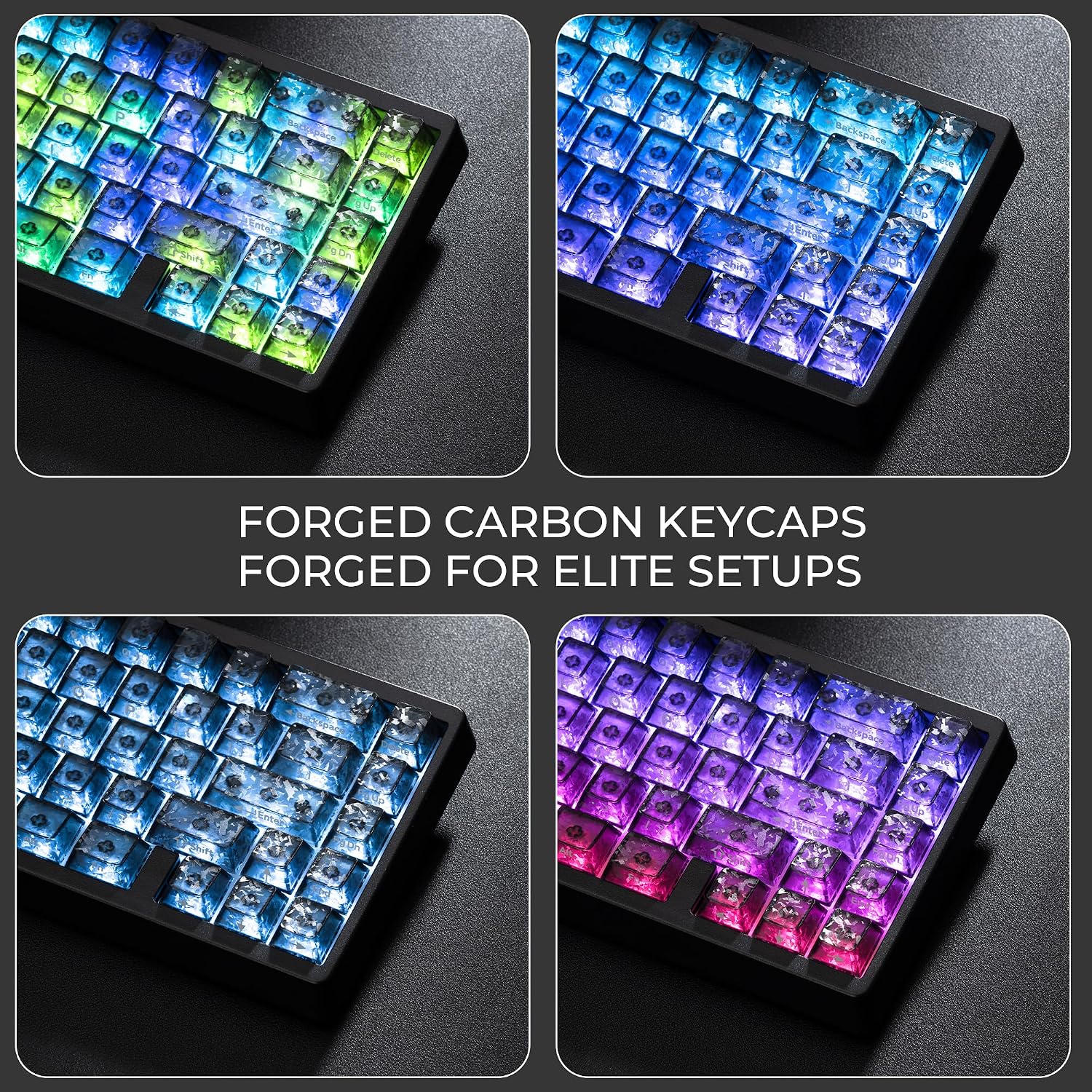 TECLADO MECÁNICO INALÁMBRICO HITIME XVX M67 60% NEGRO CARBONO FORJADO - 4