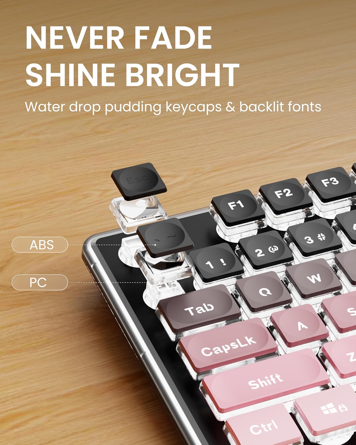 TECLADO CON CABLE SEUNKWANG RGB RETROILUMINADO NEGRO Y ROSA - 2