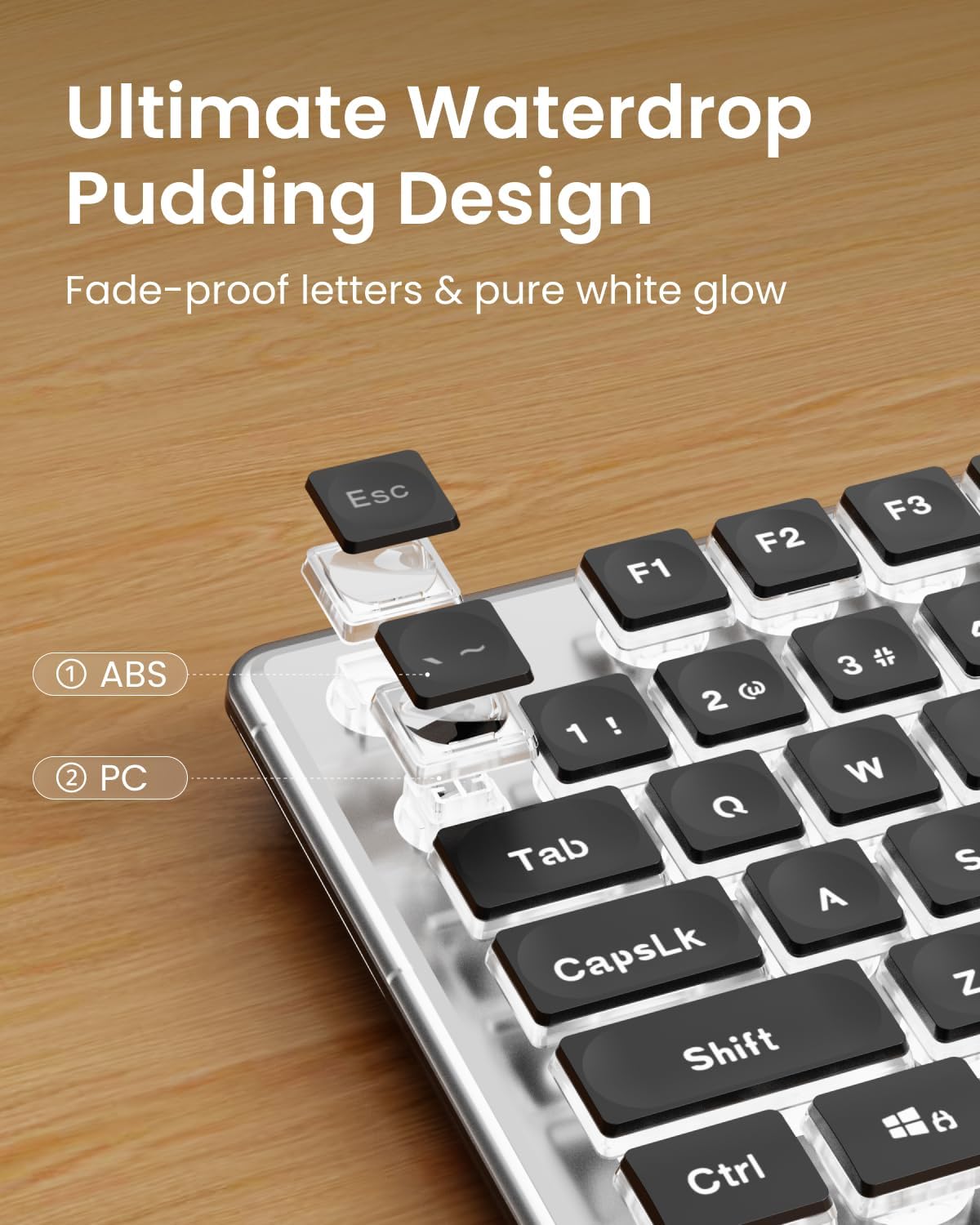 TECLADO CON CABLE SEUNKWANG GX710S RETROILUMINADO BLANCO - 2
