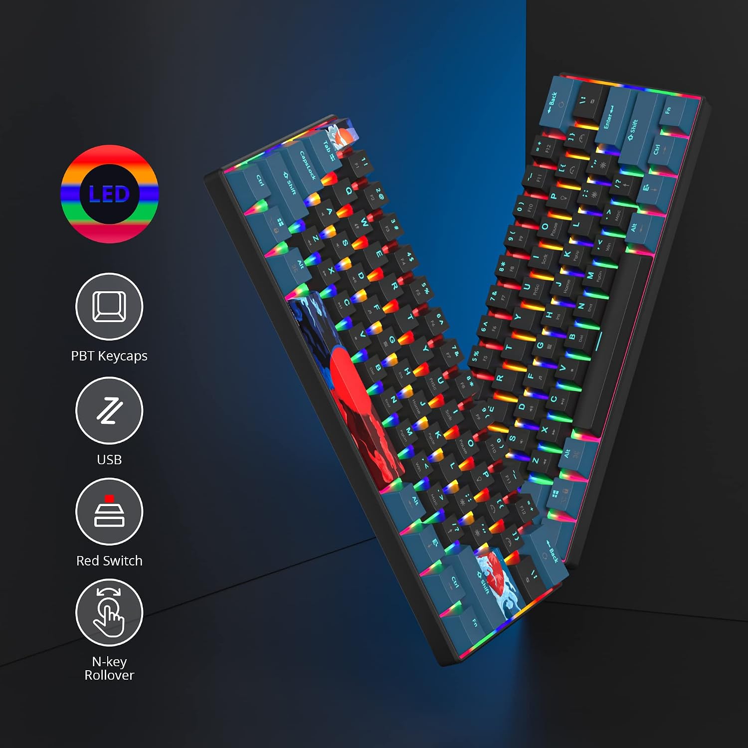TECLADO MECÁNICO CABLEADO OWPKEENTHY 60% COMPACTO - 3