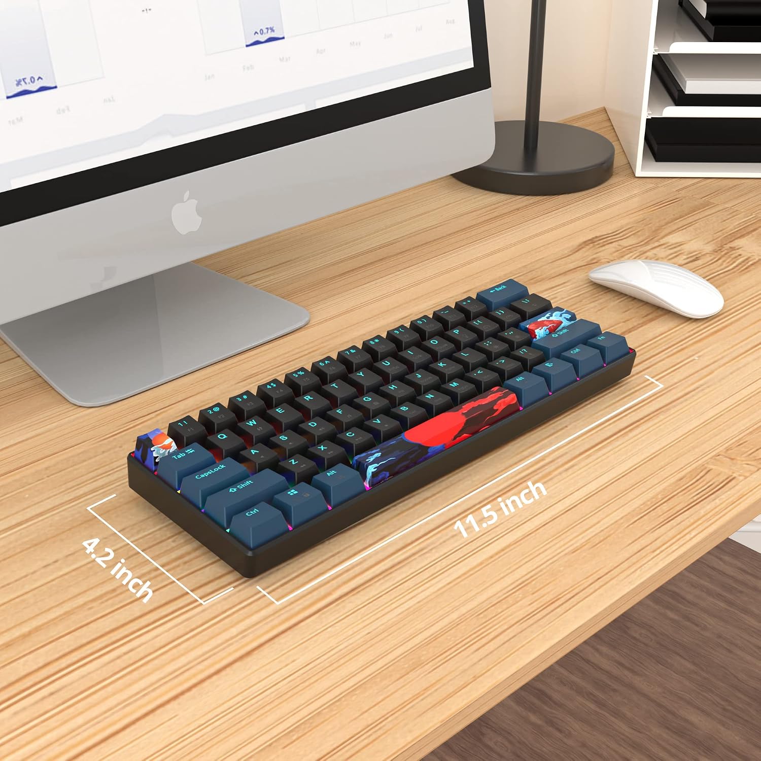 TECLADO MECÁNICO CABLEADO OWPKEENTHY 60% COMPACTO - 4