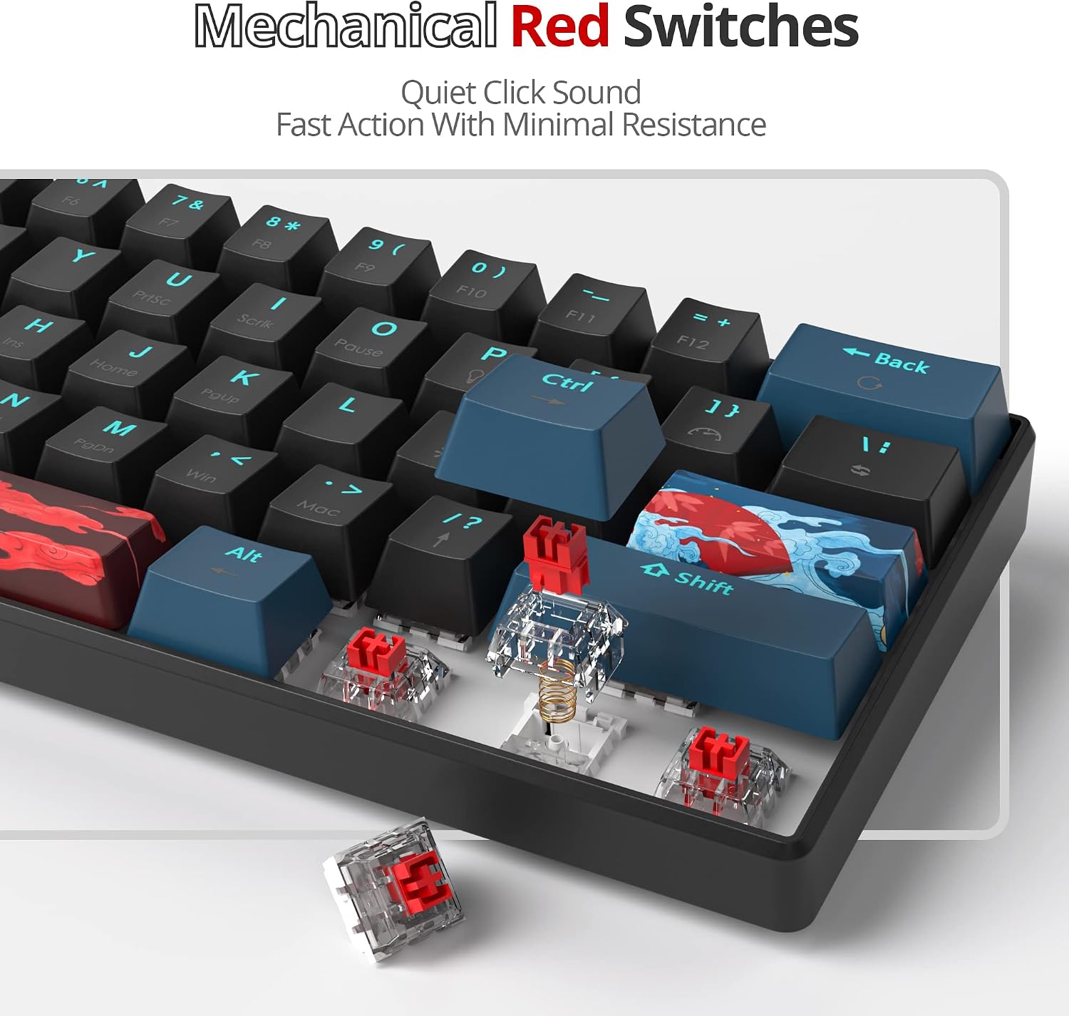 TECLADO MECÁNICO CABLEADO OWPKEENTHY 60% COMPACTO - 5
