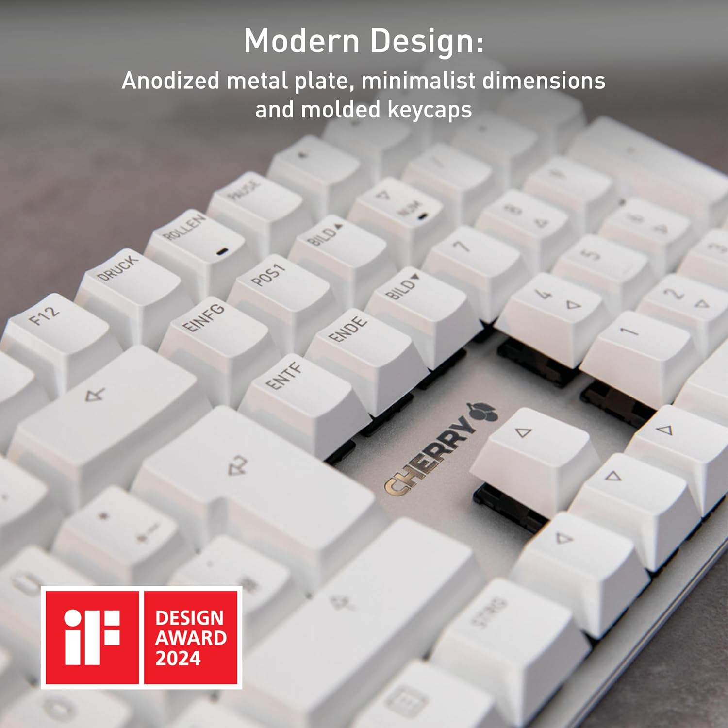 TECLADO MECÁNICO CHERRY KC 200 MX CON SWITCHES SILENT RED - 3