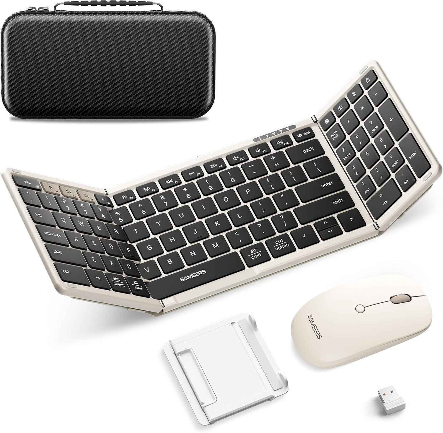 KIT DE TECLADO Y MOUSE PLEGABLE SAMSERS KM01 BLUETOOTH 2.4G STARLIGHT - 1