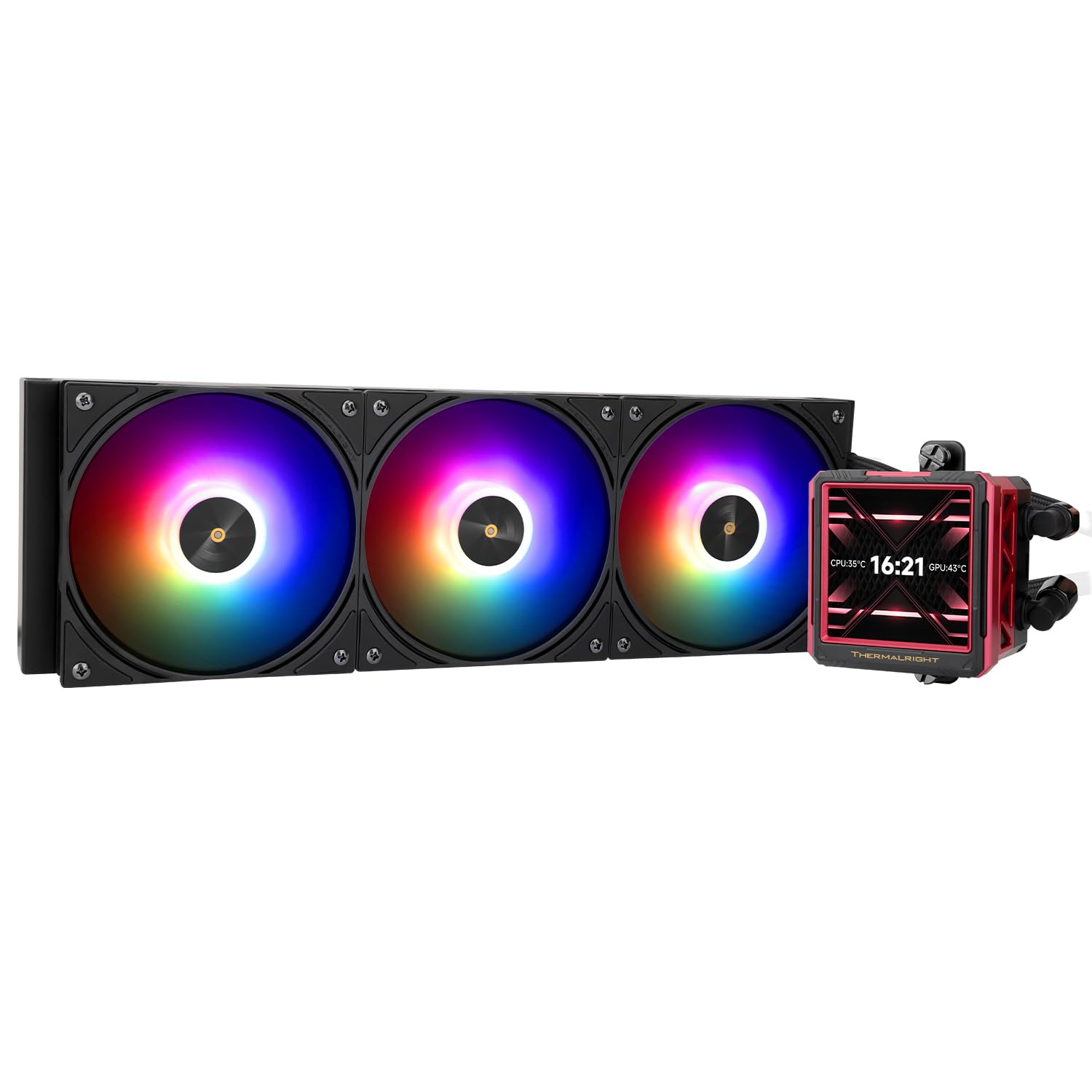 ENFRIADOR LÍQUIDO PARA CPU THERMALRIGHT FW 360 ULTRA ARGB NEGRO CON PANTALLA LCD 2.44 PULGADAS - 1