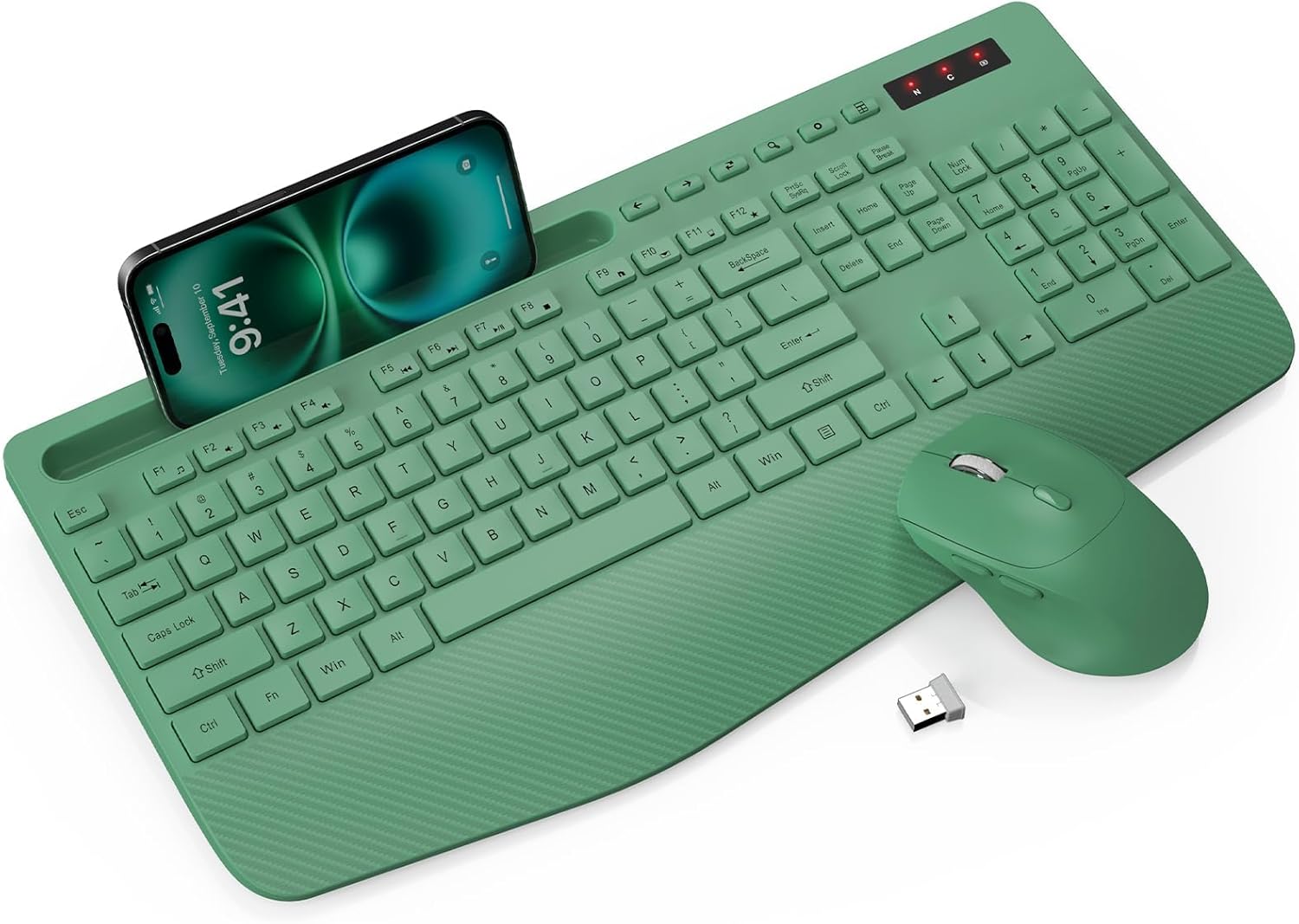 KIT INALÁMBRICO DE TECLADO Y MOUSE TRUEQUE CON REPOSAMUÑECAS ERGONÓMICO - 1