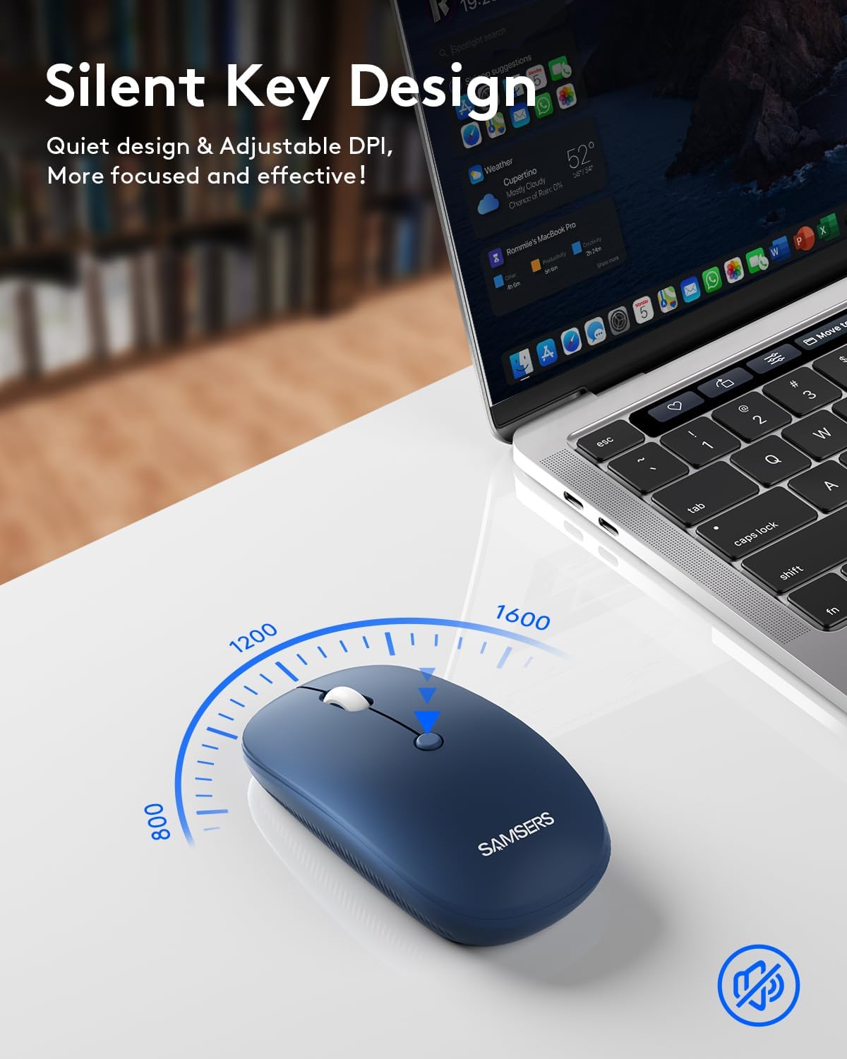 KIT DE TECLADO Y MOUSE PLEGABLE SAMSERS KM01 BLUETOOTH 2.4G OCEAN BLUE - 4