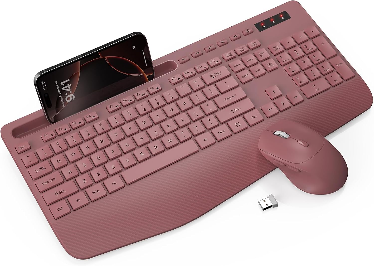 KIT INALÁMBRICO DE TECLADO Y MOUSE TRUEQUE CON REPOSAMUÑECAS ERGONÓMICO - 1