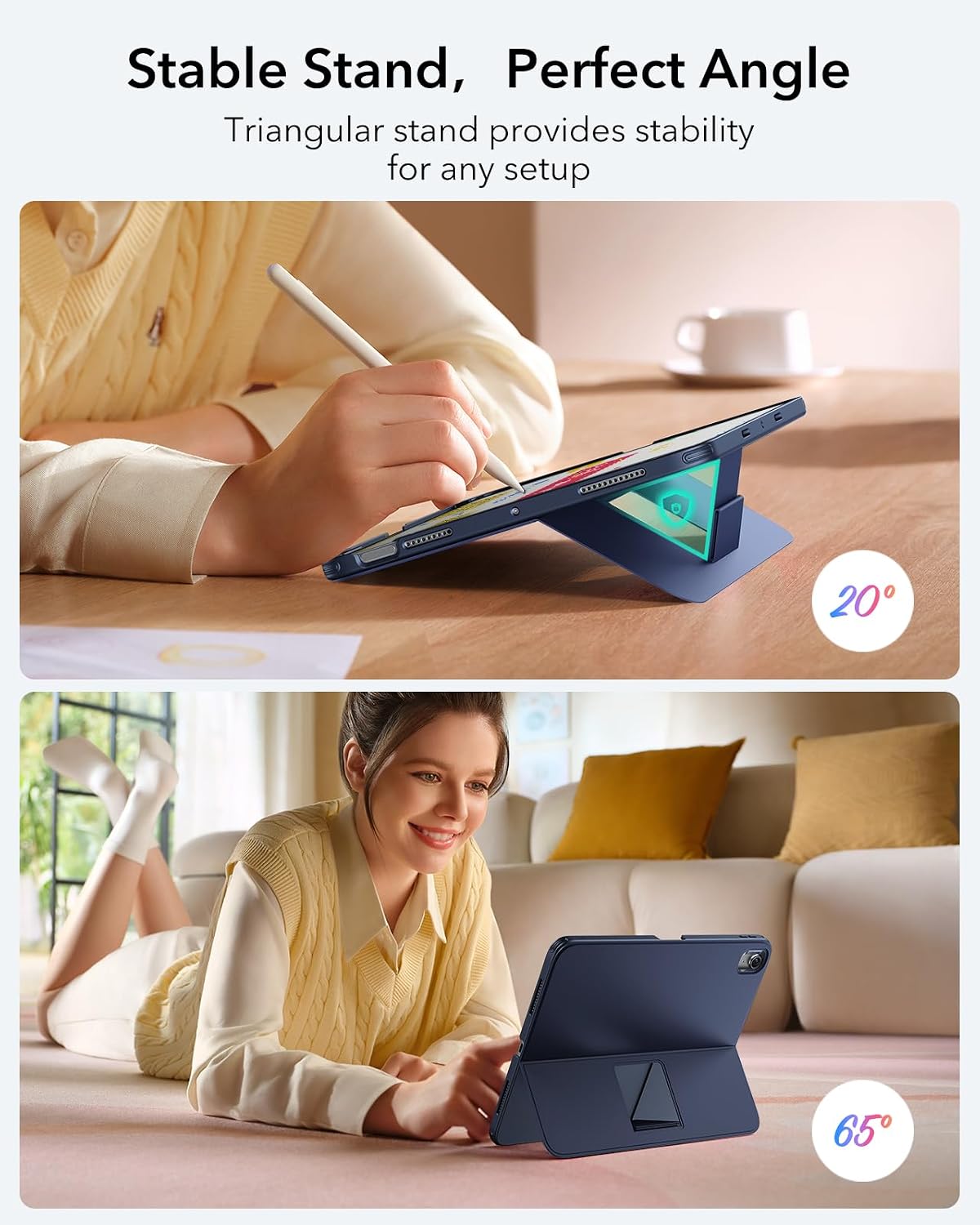 FUNDA CON TECLADO ESR PARA IPAD AIR 11 PULGADAS M4/M3/M2 ULTRALIGERA - 5