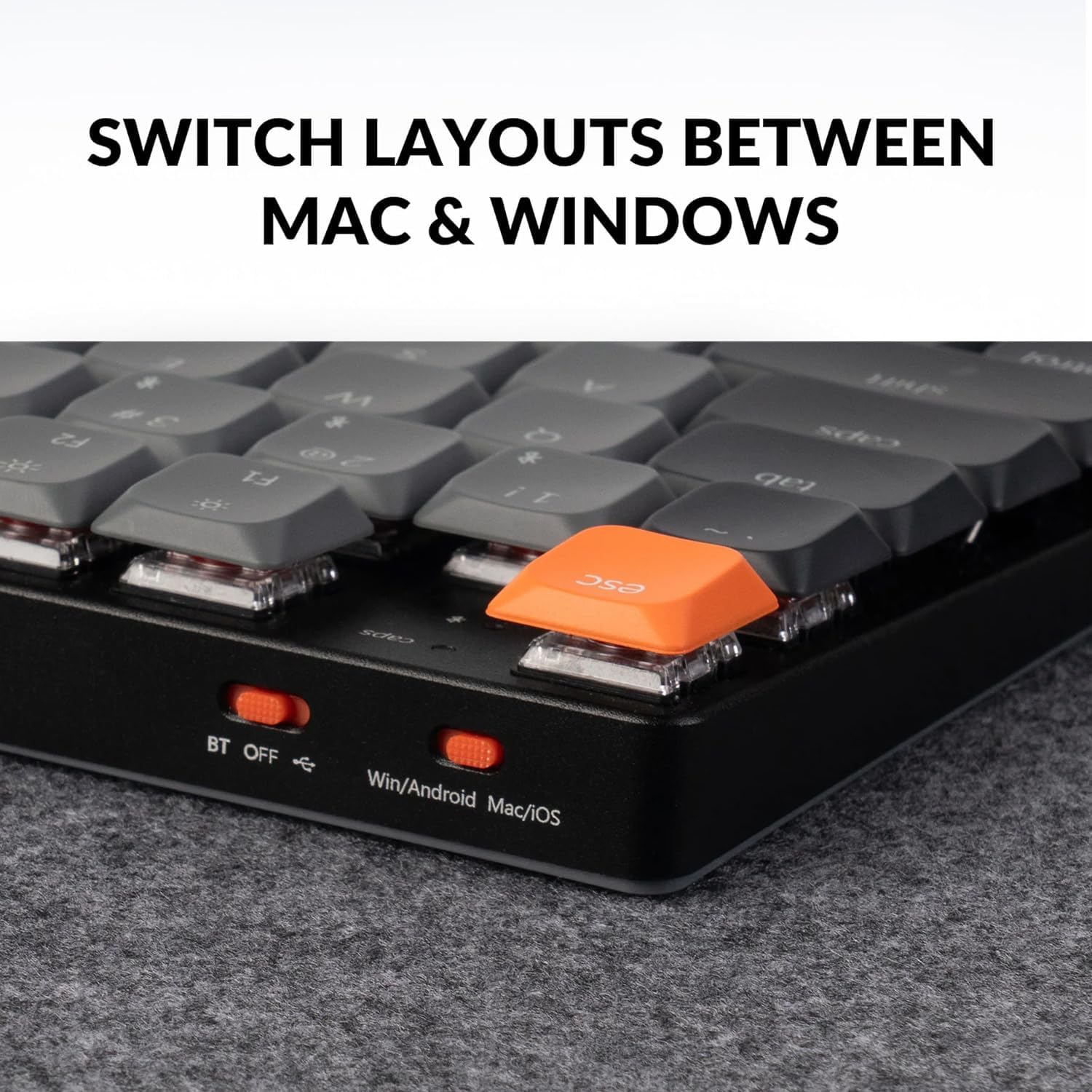 TECLADO MECÁNICO INALÁMBRICO KEYCHRON K5 QMK VERSIÓN 2 104 TECLAS BLANCO - 3