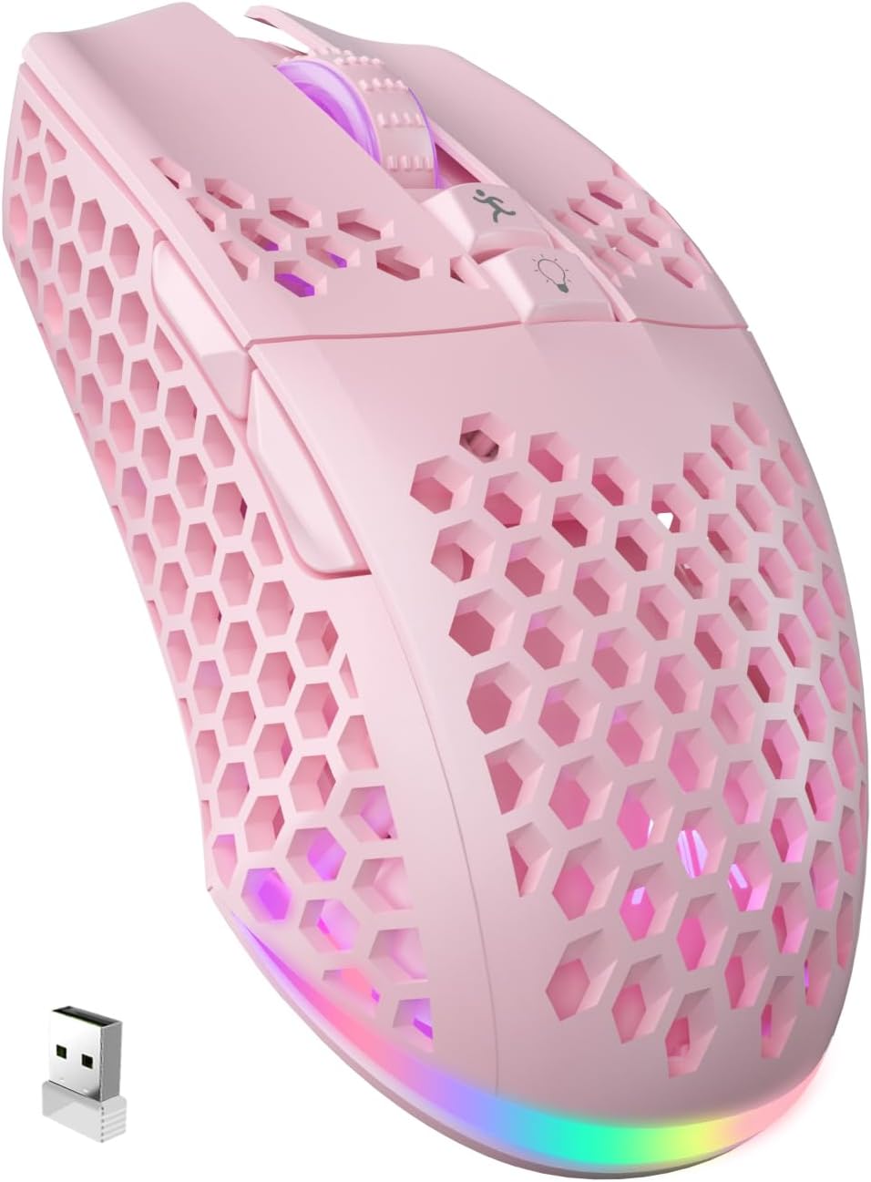 MOUSE GAMER SOLAKAKA SM600 INALÁMBRICO CON CONEXIÓN TRI-MODO BT5.0/TYPE-C/2.4G, 7 BOTONES PROGRAMABLES Y LUZ RGB - 1