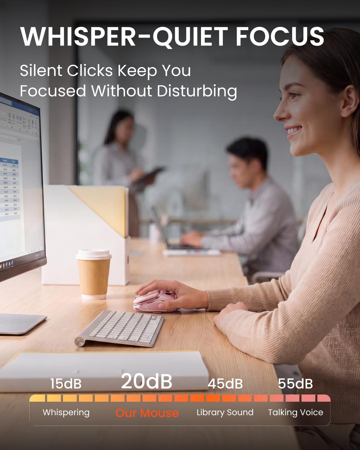 MOUSE INALÁMBRICO BLUETOOTH SEUNKWANG TRANSPARENTE RECARGABLE CLIC SILENCIOSO PARA MANOS PEQUEÑAS - 5