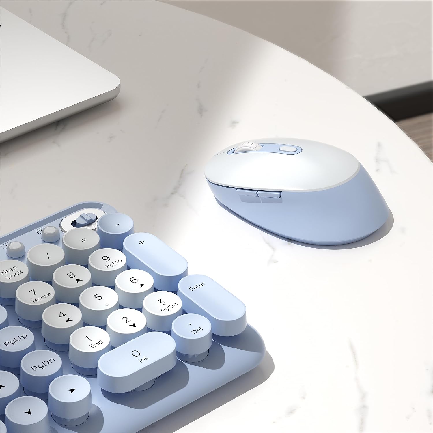 KIT INALÁMBRICO DE TECLADO Y MOUSE COVEVA AZUL - 5