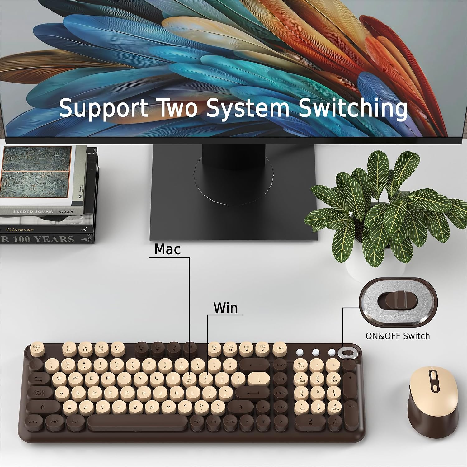 KIT INALÁMBRICO DE TECLADO Y MOUSE COVEVA COFFEE - 3