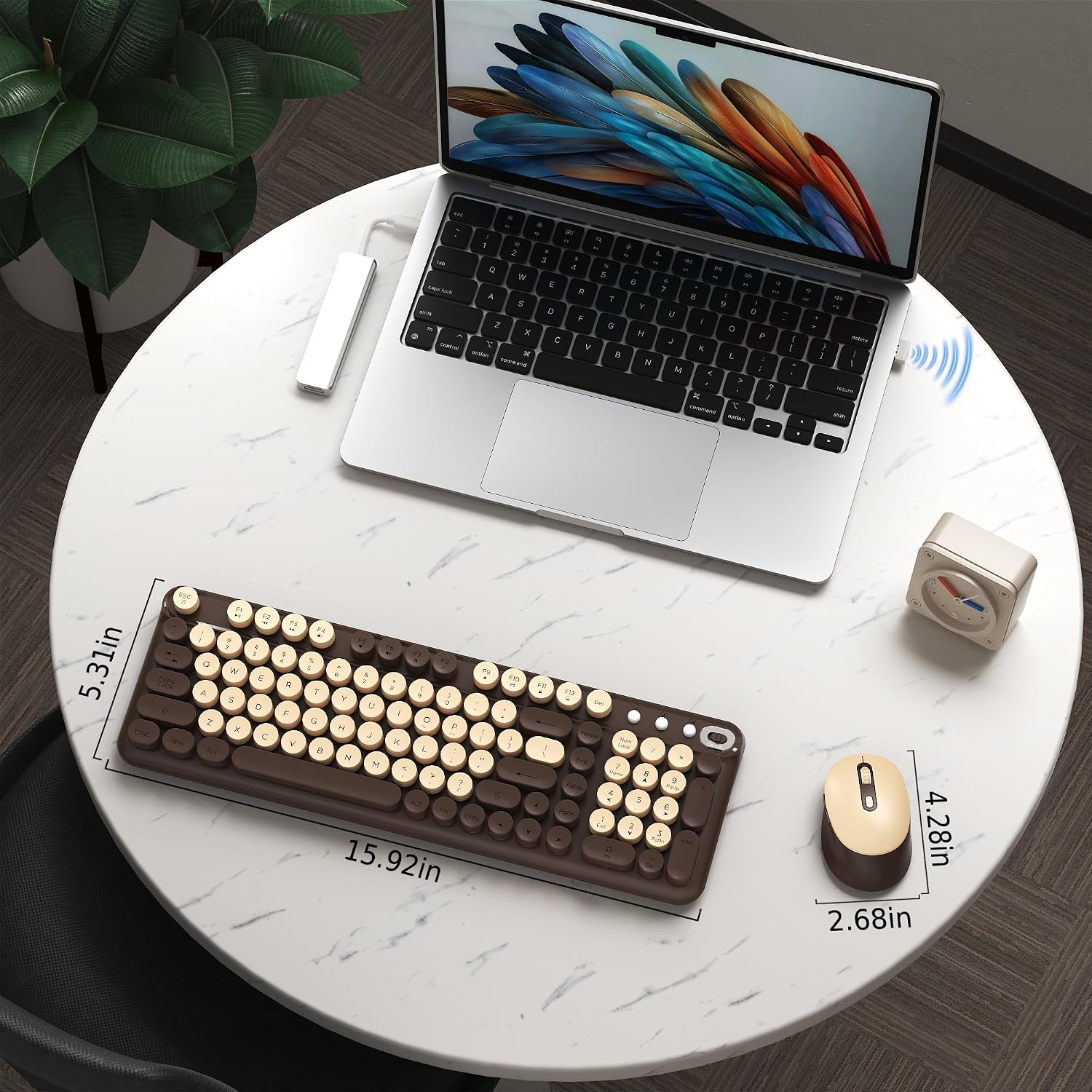 KIT INALÁMBRICO DE TECLADO Y MOUSE COVEVA COFFEE - 4