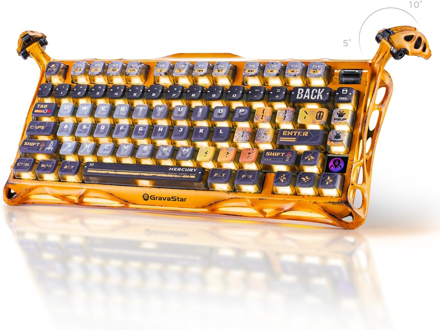 TECLADO MECÁNICO INALÁMBRICO GRAVASTAR MERCURY K1 PRO 75% HOT-SWAP - 1
