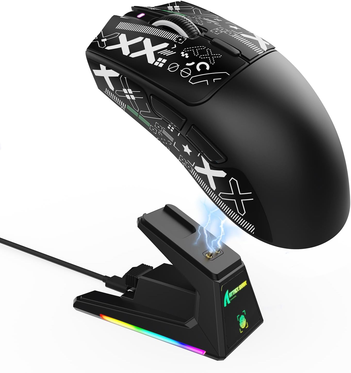 MOUSE GAMER ATTACK SHARK X1 ULTRALIGHT TRI MODE WIRELESS 40000 DPI NEGRO - 1