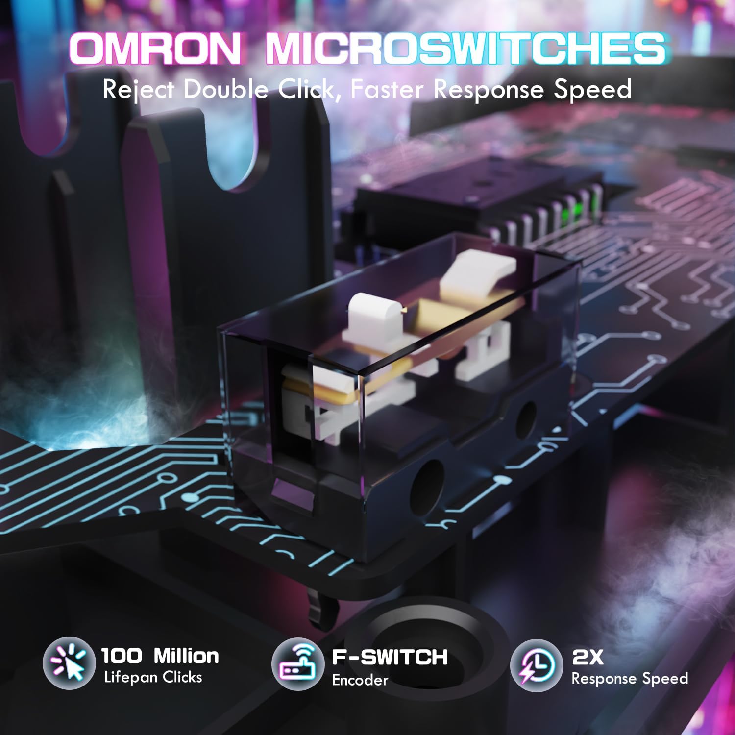 MOUSE GAMER ATTACK SHARK X1 ULTRALIGHT TRI MODE WIRELESS 40000 DPI NEGRO - 4