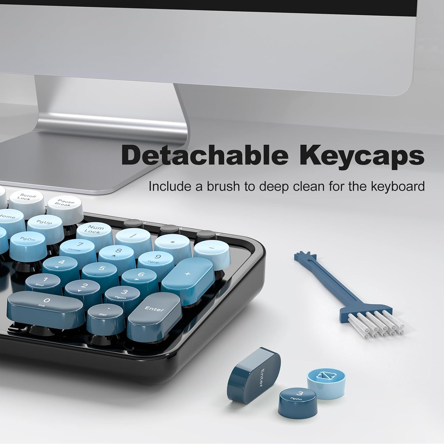 KIT DE TECLADO Y MOUSE INALÁMBRICO MOFII MODELO BLACK BLUE GRADIENT - 5