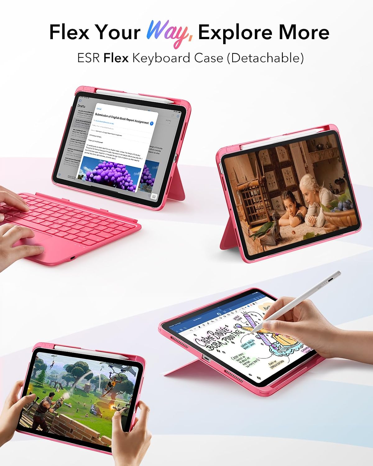 FUNDA CON TECLADO ESR PARA IPAD 11'' (A16) 10ª GENERACIÓN - 3