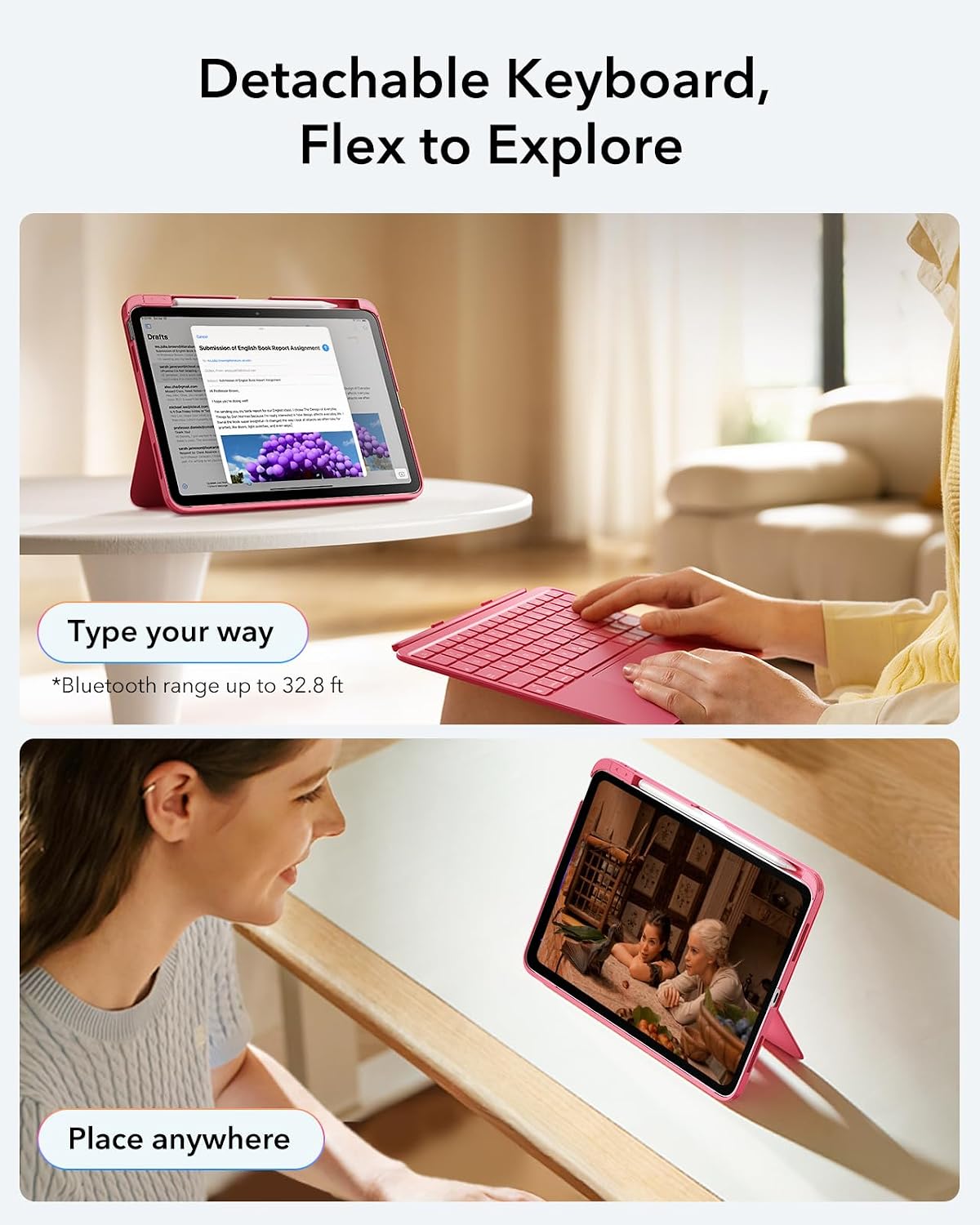 FUNDA CON TECLADO ESR PARA IPAD 11'' (A16) 10ª GENERACIÓN - 4
