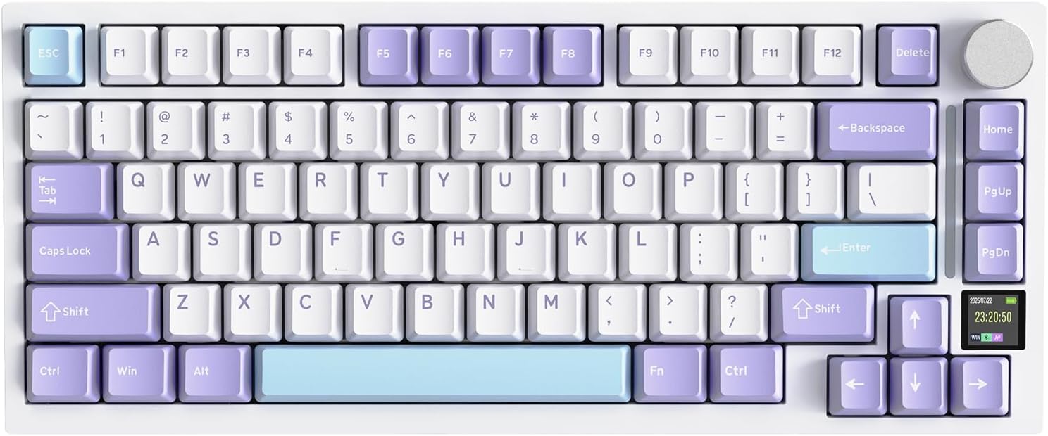 TECLADO MECÁNICO INALÁMBRICO ATTACK SHARK X820 ULTRA 75% BLANCO STARLIGHT - 1