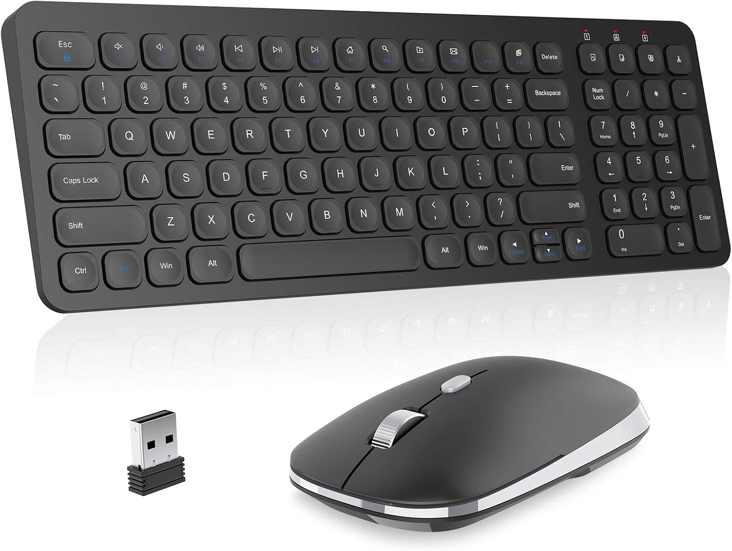 KIT DE TECLADO Y MOUSE INALÁMBRICO CIMETECH NEGRO - 1