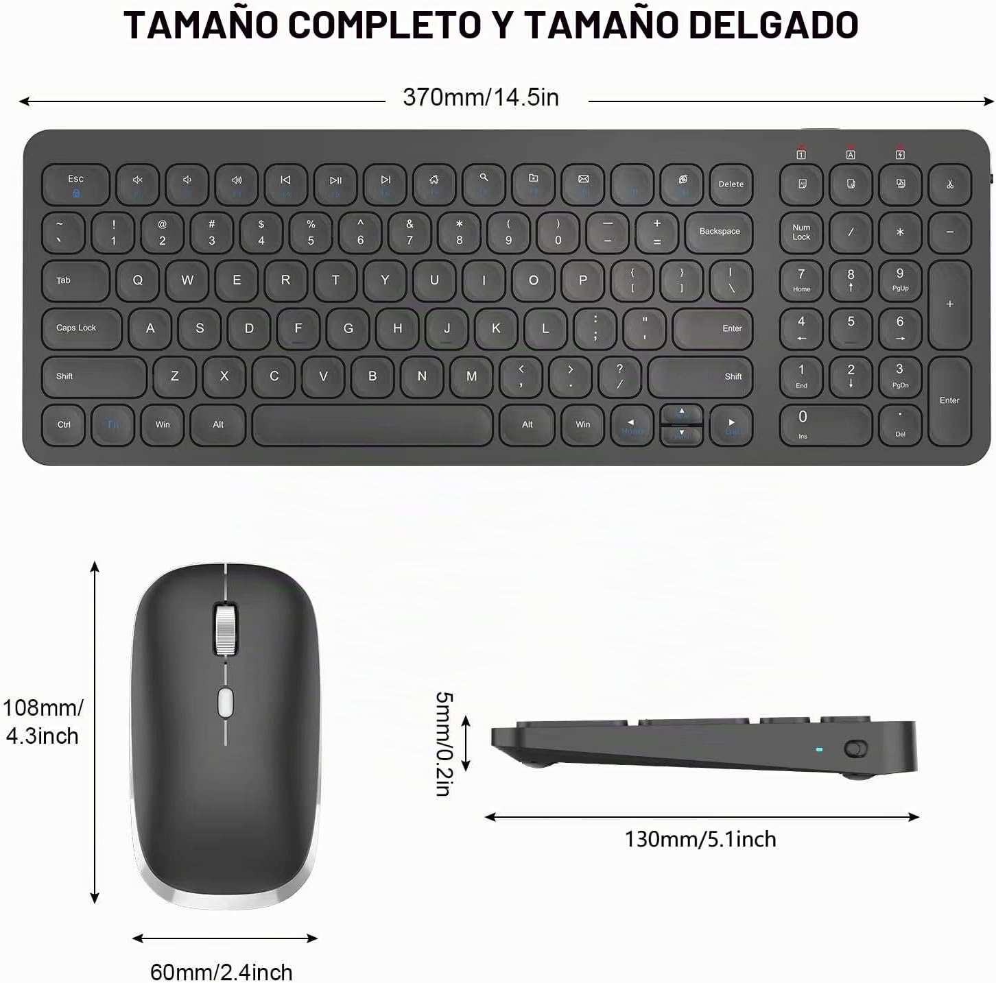 KIT DE TECLADO Y MOUSE INALÁMBRICO CIMETECH NEGRO - 2