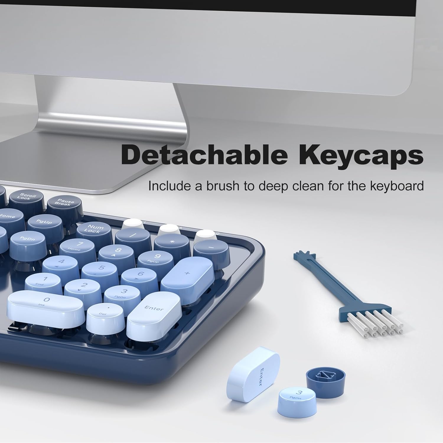 KIT DE TECLADO Y MOUSE INALÁMBRICO MOFII MODELO SEA BLUE GRADIENT - 5