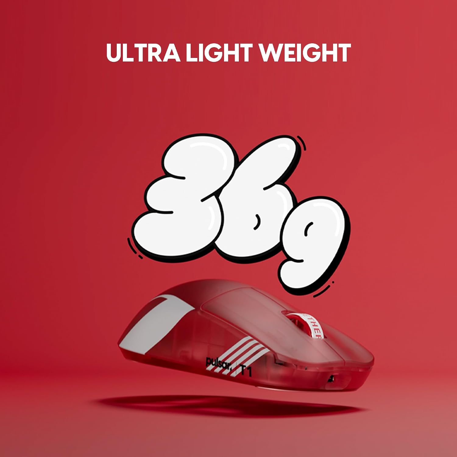 MOUSE INALÁMBRICO PULSAR GAMING GEARS X2 CRAZYLIGHT T1 MINI ROJO - 3