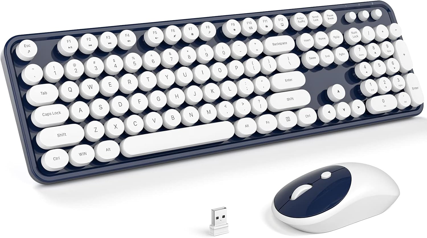 KIT DE TECLADO Y MOUSE INALÁMBRICO MOFII MODELO DARK BLUE - 1