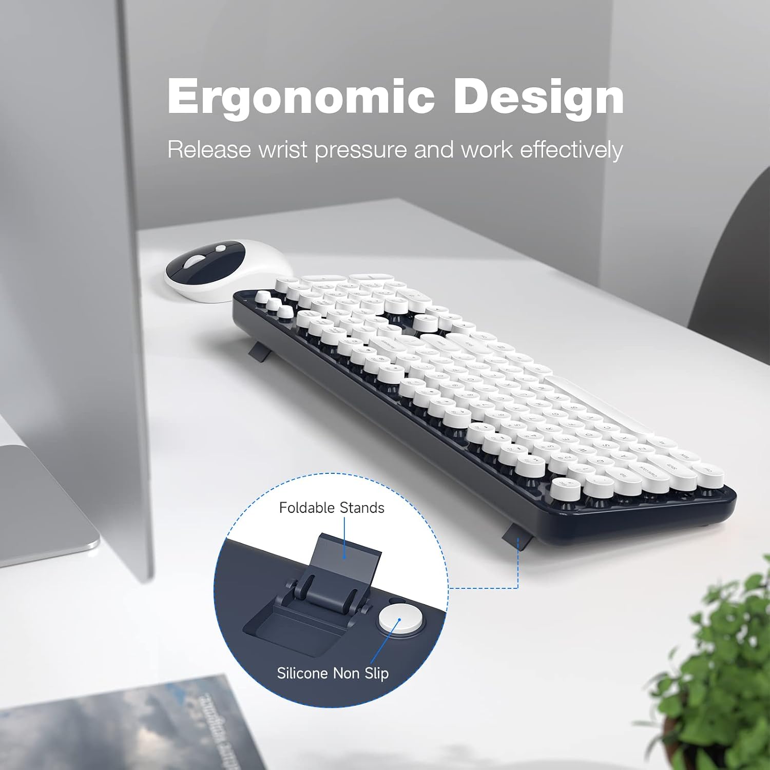 KIT DE TECLADO Y MOUSE INALÁMBRICO MOFII MODELO DARK BLUE - 3