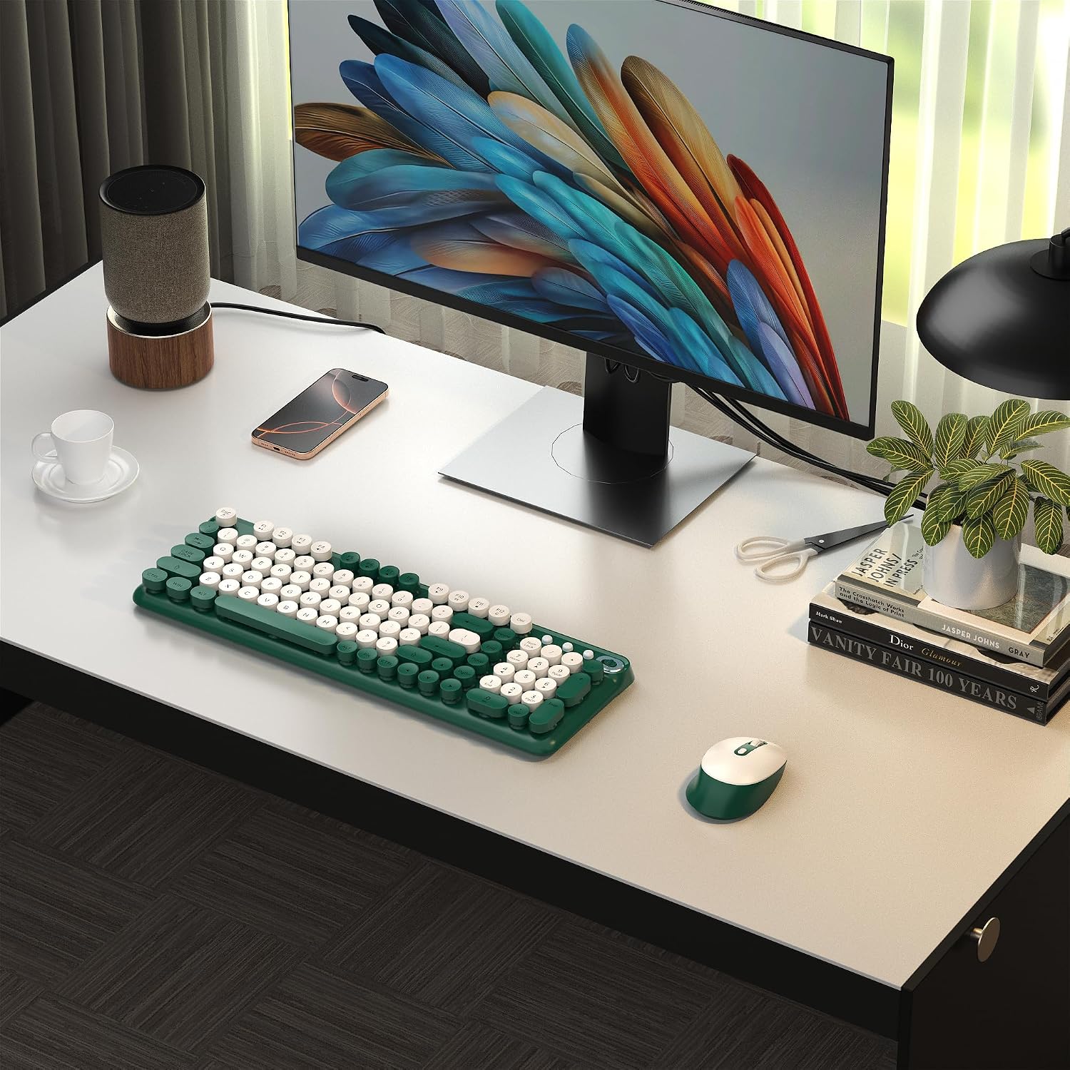 KIT INALÁMBRICO DE TECLADO Y MOUSE COVEVA VERDE - 2