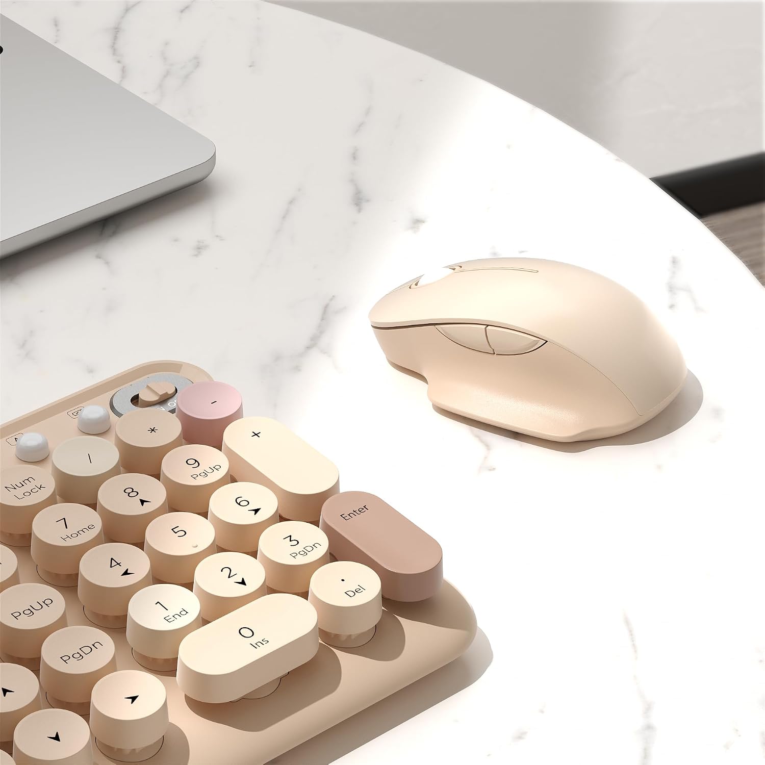 KIT INALÁMBRICO DE TECLADO Y MOUSE COVEVA MILK TEA COLORFUL - 5