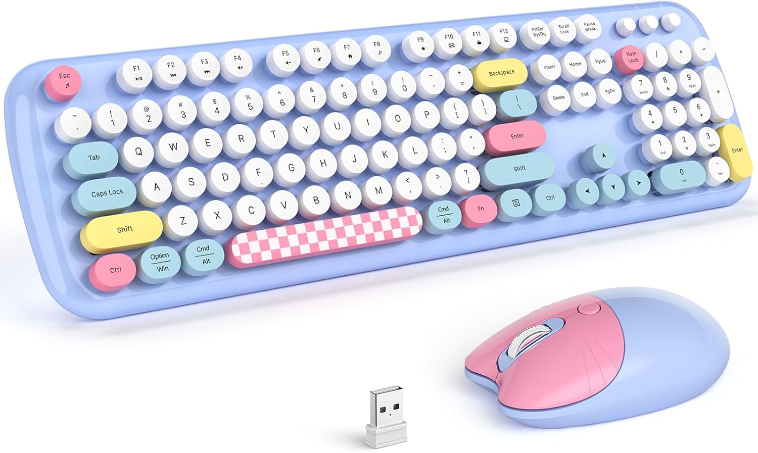 KIT INALÁMBRICO TECLADO Y MOUSE MOFII 2.4G RETRO CON TECLADO NUMÉRICO Y MOUSE AMBIDIESTRO - 1