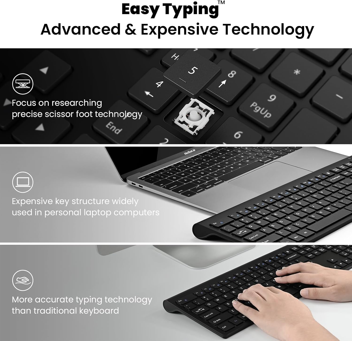 KIT DE TECLADO Y MOUSE INALÁMBRICO CIMETECH FULL SIZE GRIS - 4