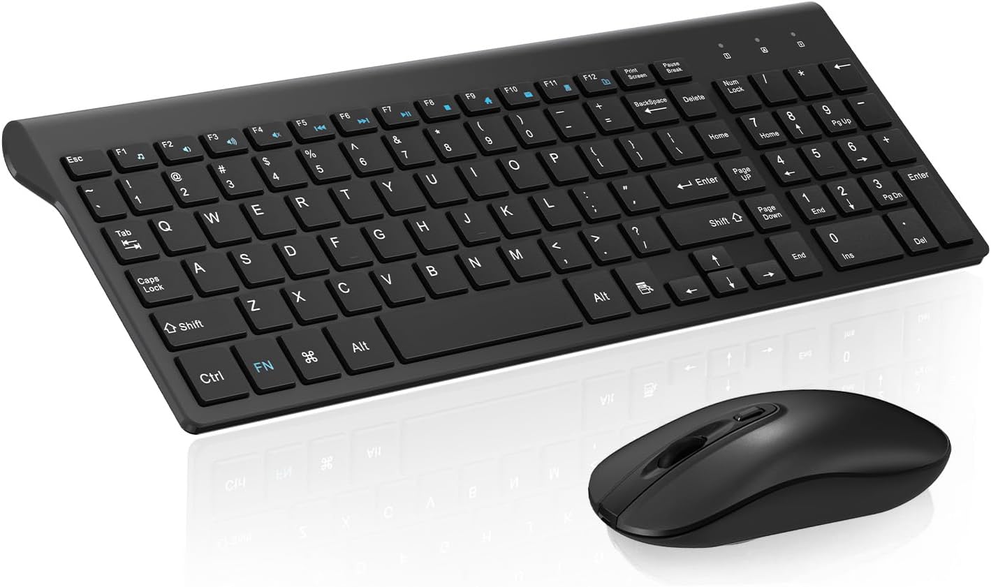 KIT DE TECLADO Y MOUSE INALÁMBRICO CIMETECH MATTE BLACK - 1
