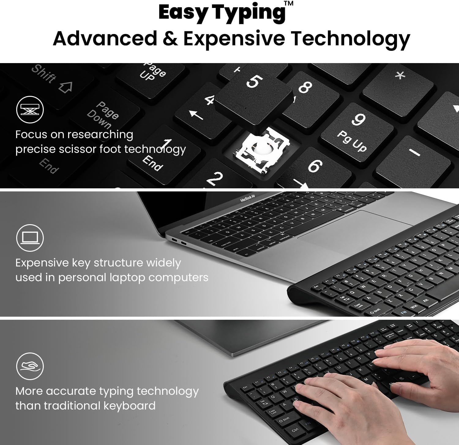 KIT DE TECLADO Y MOUSE INALÁMBRICO CIMETECH MATTE BLACK - 4