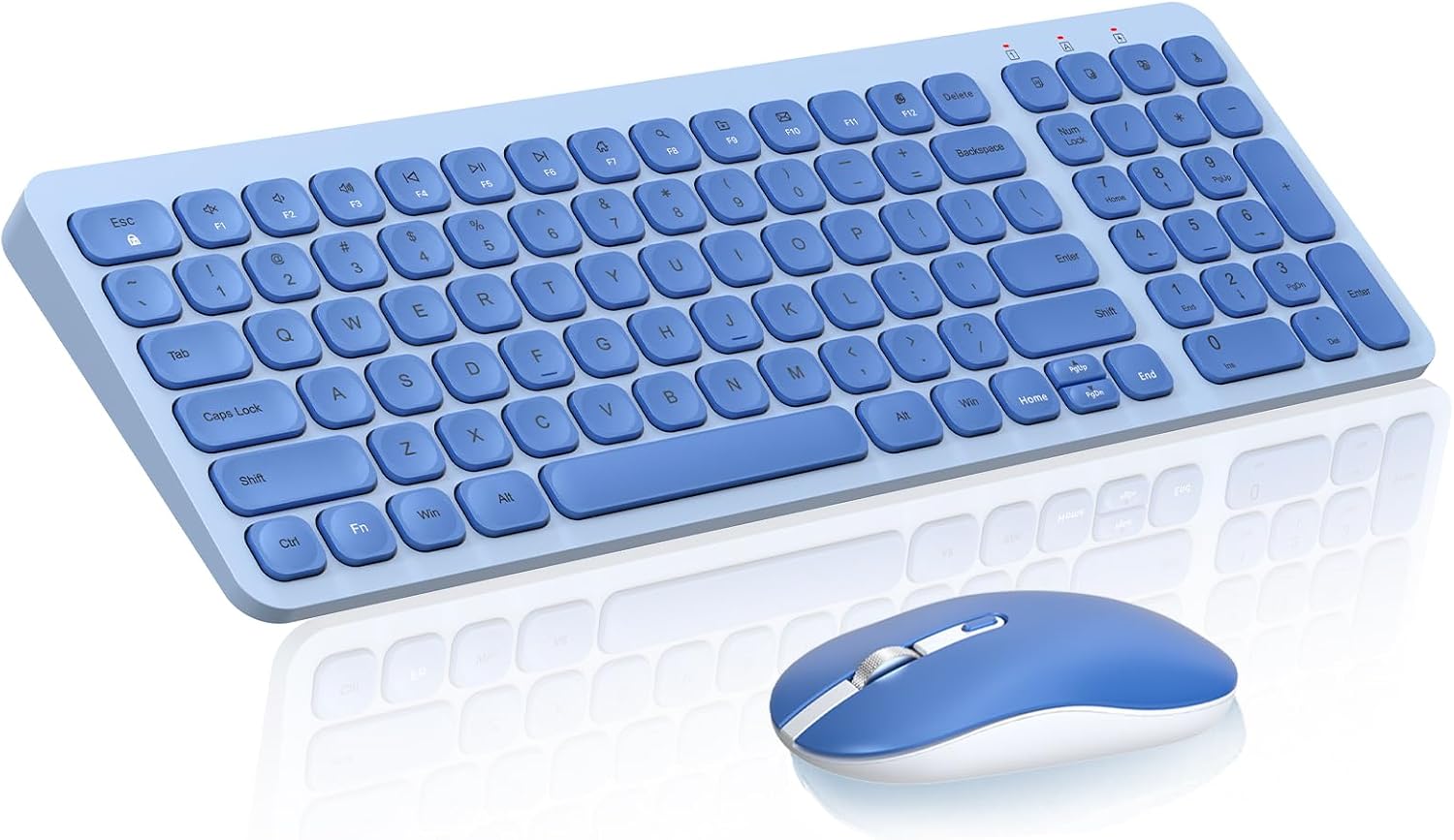KIT INALÁMBRICO DE TECLADO Y MOUSE CIMETECH AZUL - 1