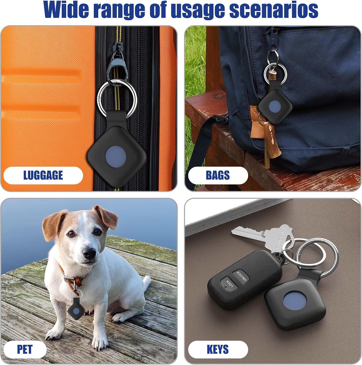 FUNDA DE SILICONA DDJ PARA UGREEN TRACKER TAGS CON LLAVERO 4 UNIDADES - 5