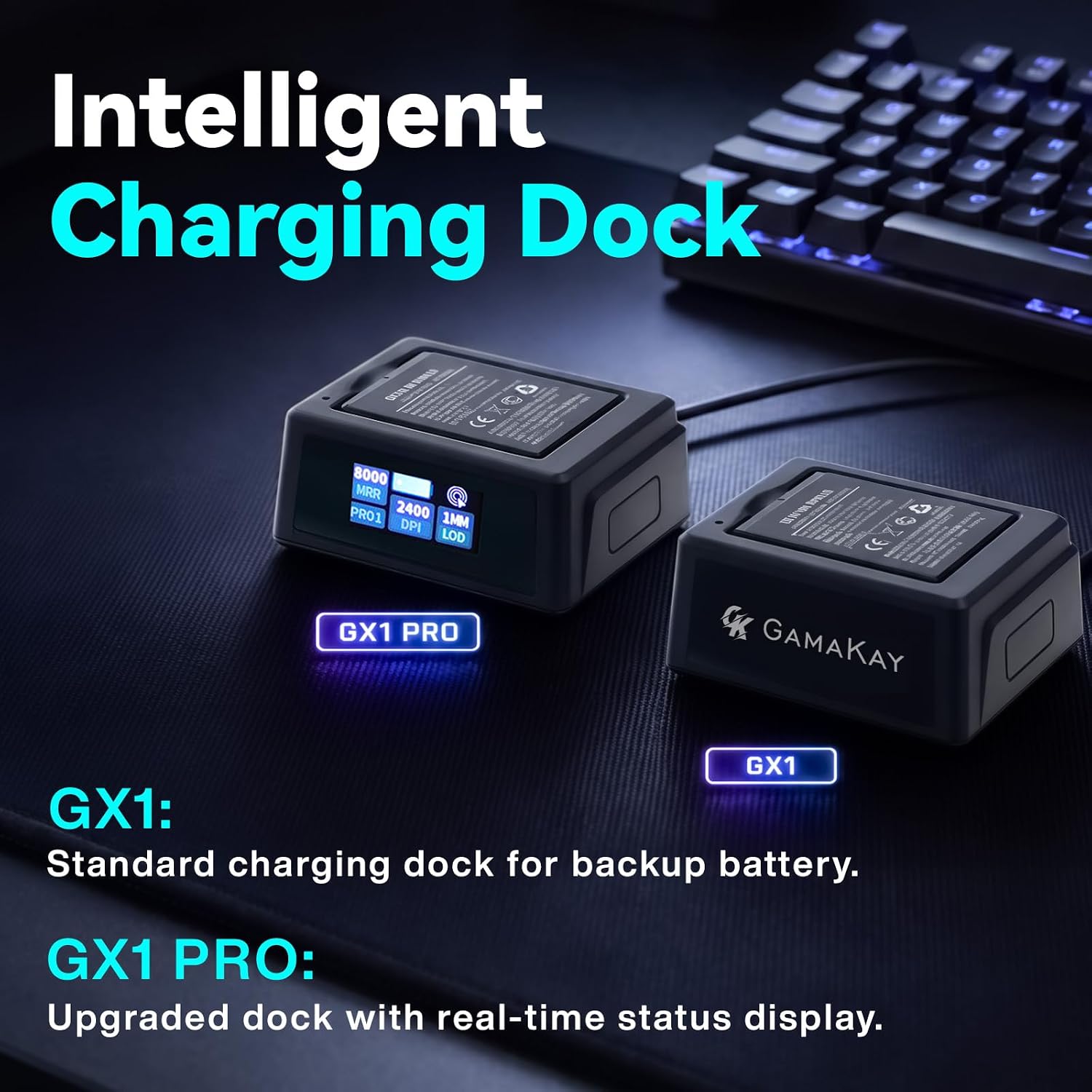MOUSE INALÁMBRICO PARA GAMING GK GAMAKAY GX1 SILENT NEGRO - 5